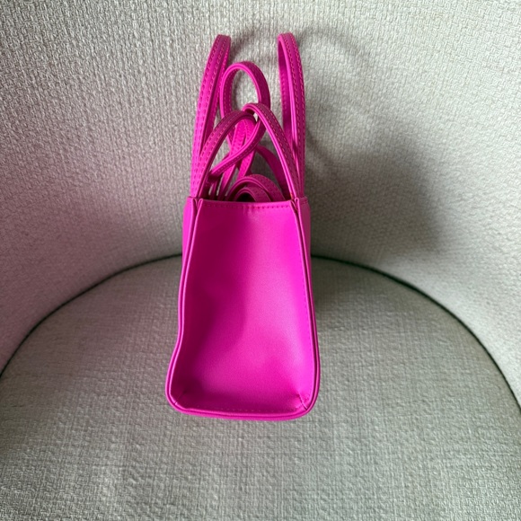 Telfar Small Shopping Crossbody Bag in Azalea Bright Pink - Picture 3 of 7